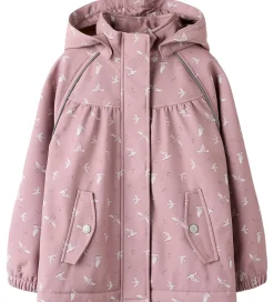 Softshell-Name It Softshelljakke m. Fleece - NmfAlfa08 - Woodrose/Bird