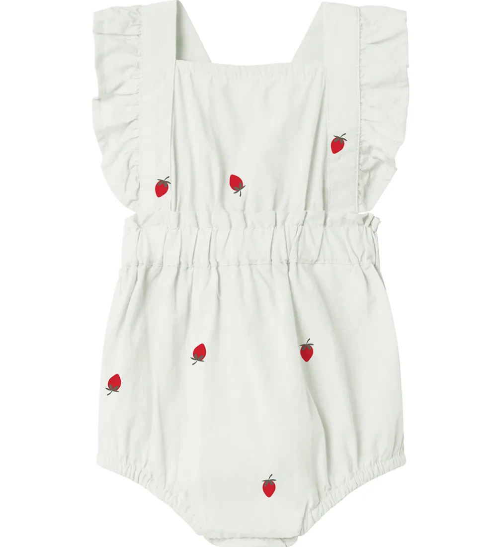 Name It Sommerdragter*Sommerdragt - NbfDerilla - Bright White/STAWBERRY