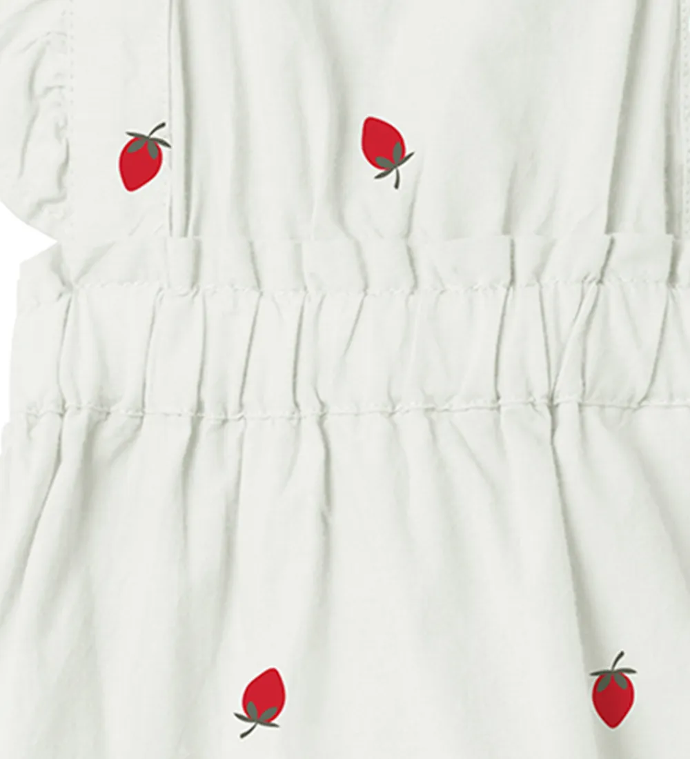 Name It Sommerdragter*Sommerdragt - NbfDerilla - Bright White/STAWBERRY
