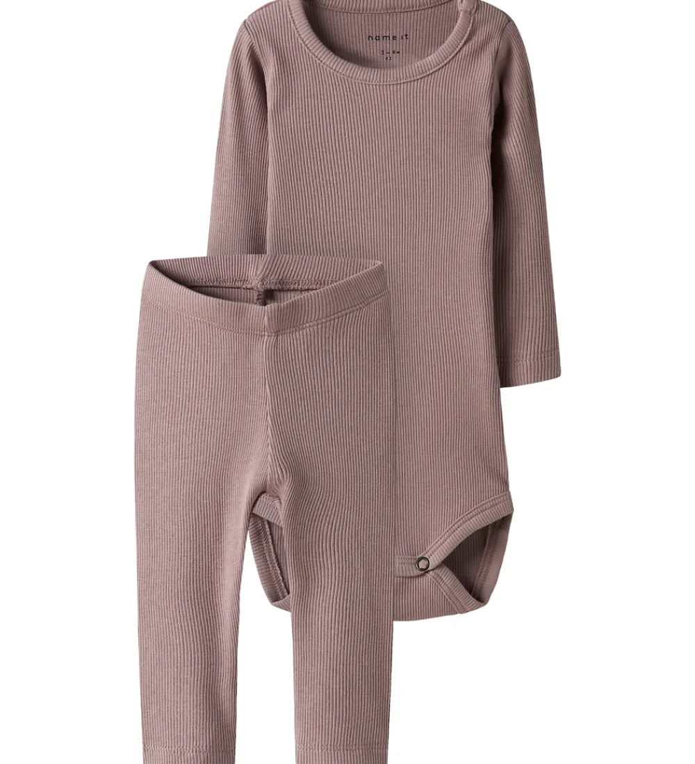 Name It Bodyer*Sæt - Body l/æ/ Leggings - Deauville Mauve/DEAUVILLE MA