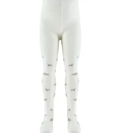 Name It Strømpebukser*Strømpebukser - Jacquard - Uld/Bomuld - NmfWak - Snow Wh