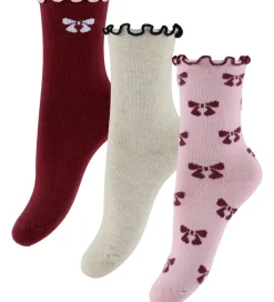 Name It Strømper|Juletøj*Strømper - 3-Pak - NmfSilke - Keepsake Lilac/Peyote Mela