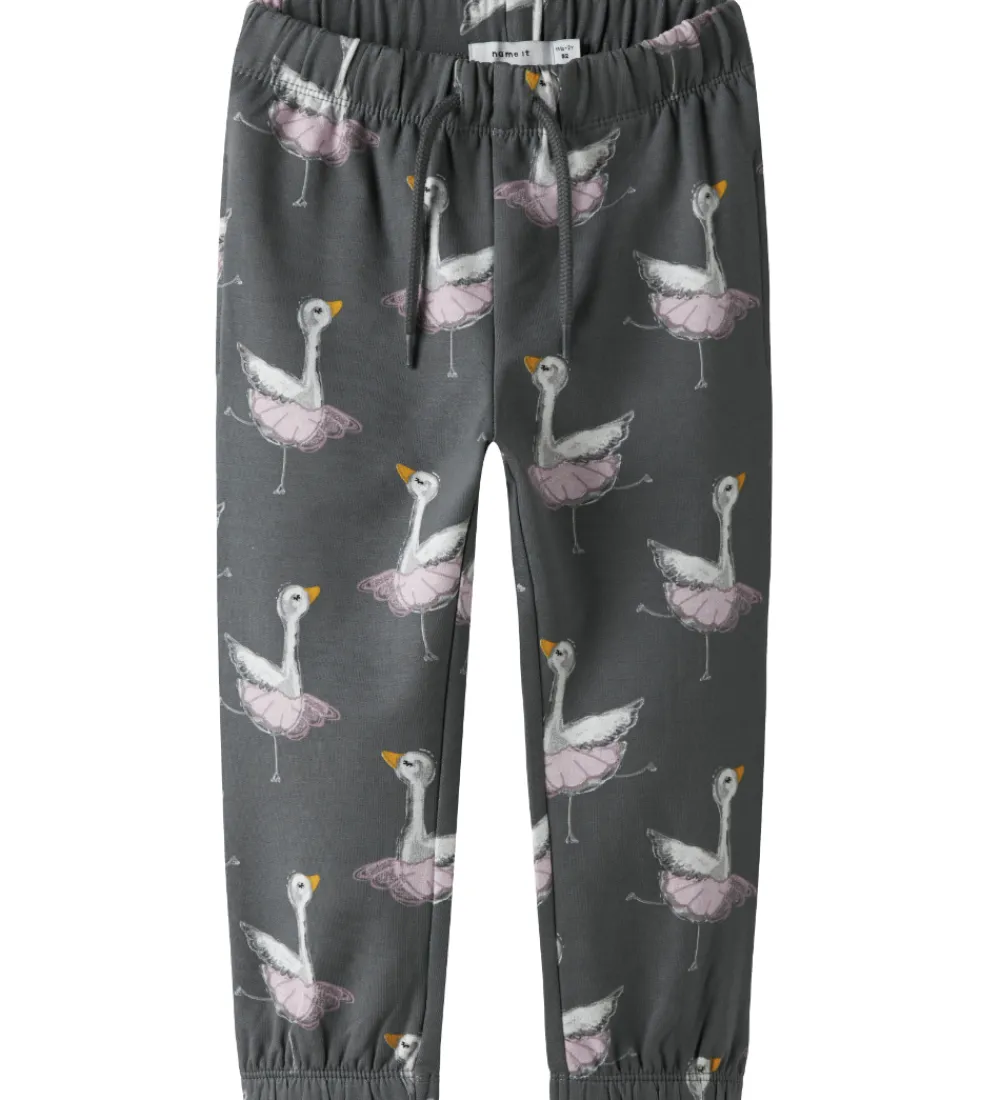 Bukser Og Jeans-Name It Sweatpants - NmfSwana - Lava Smoke