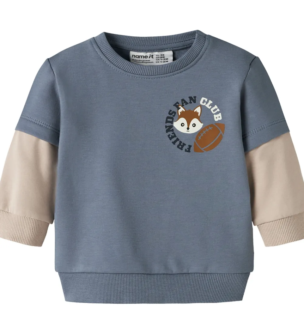 Bluser-Name It Sweatshirt - NbmSumo - Flint Stone