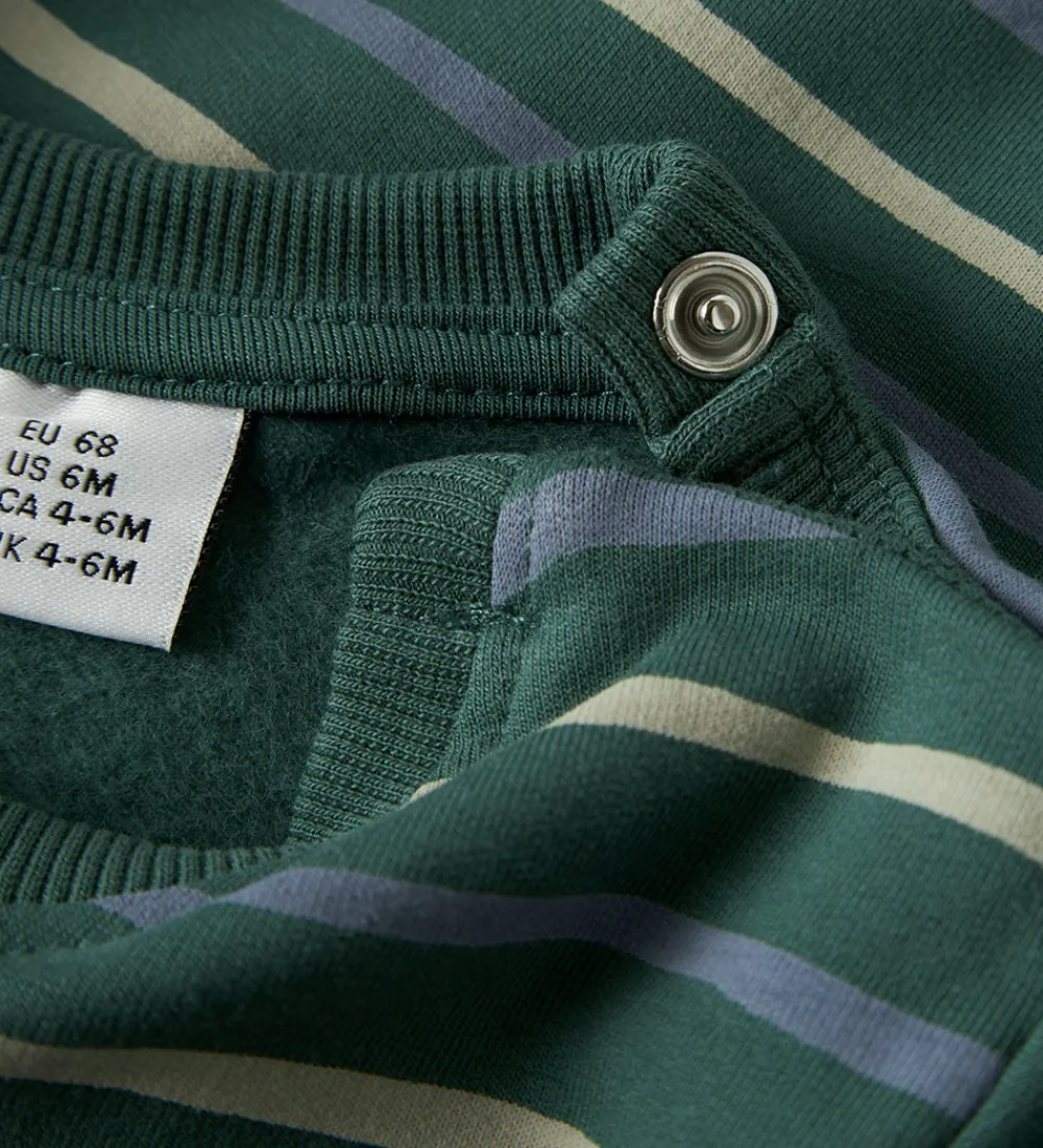 Name It Sweatshirts*Sweatshirt - NbmVimmer - Bistro Green/Stripes