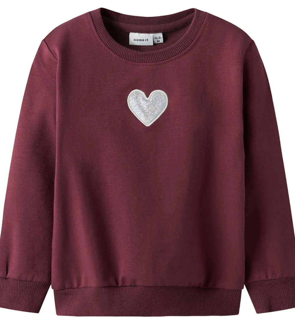 Name It Sweatshirts|Juletøj*Sweatshirt - NmfSakkina - Burgundy