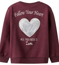 Name It Sweatshirts|Juletøj*Sweatshirt - NmfSakkina - Burgundy