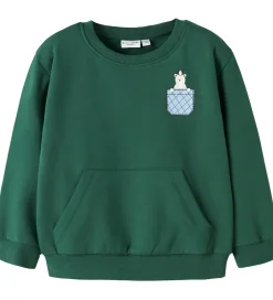 Name It Sweatshirts*Sweatshirt - NmmVugo - Bistro Green/Pocket Bear