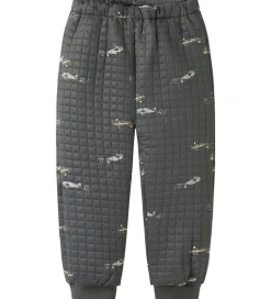 Termotøj-Name It Termotøj m. Fleece - NmmMoon - Grey Pinstripe