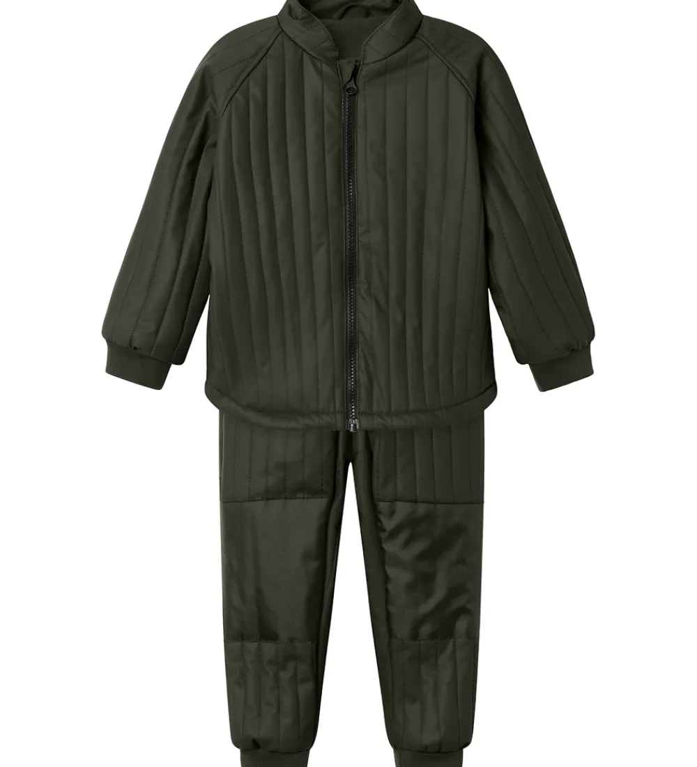Name It Termotøj*Termotøj m. Fleece - PU - NmmMud - Rosin