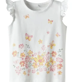 Toppe-Name It Top - NmfVayana - Bright White/Yellow Flower