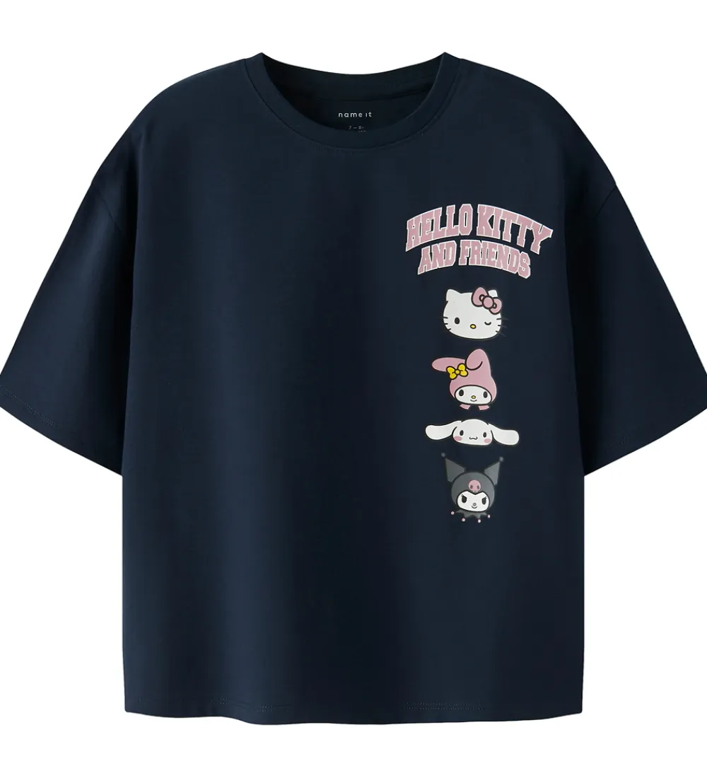 T-Shirts-Name It T-shirt - NkfOda - Hello Kitty - Navy Blazer