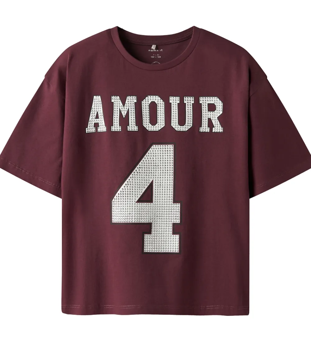 T-Shirts-Name It T-shirt - NkfSangy - Burgundy