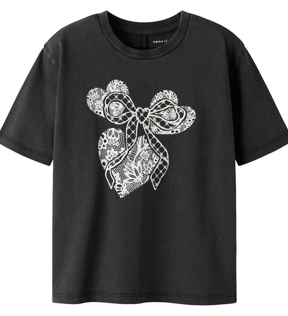 T-Shirts|Pigetøj-Name It T-shirt - NkfSinika - Sort
