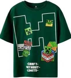 T-Shirts-Name It T-shirt - NkmNels - Minecraft - Bistro Green