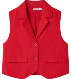 Name It Veste*Vest - NkfFalinnen - Kort - Chinese Red