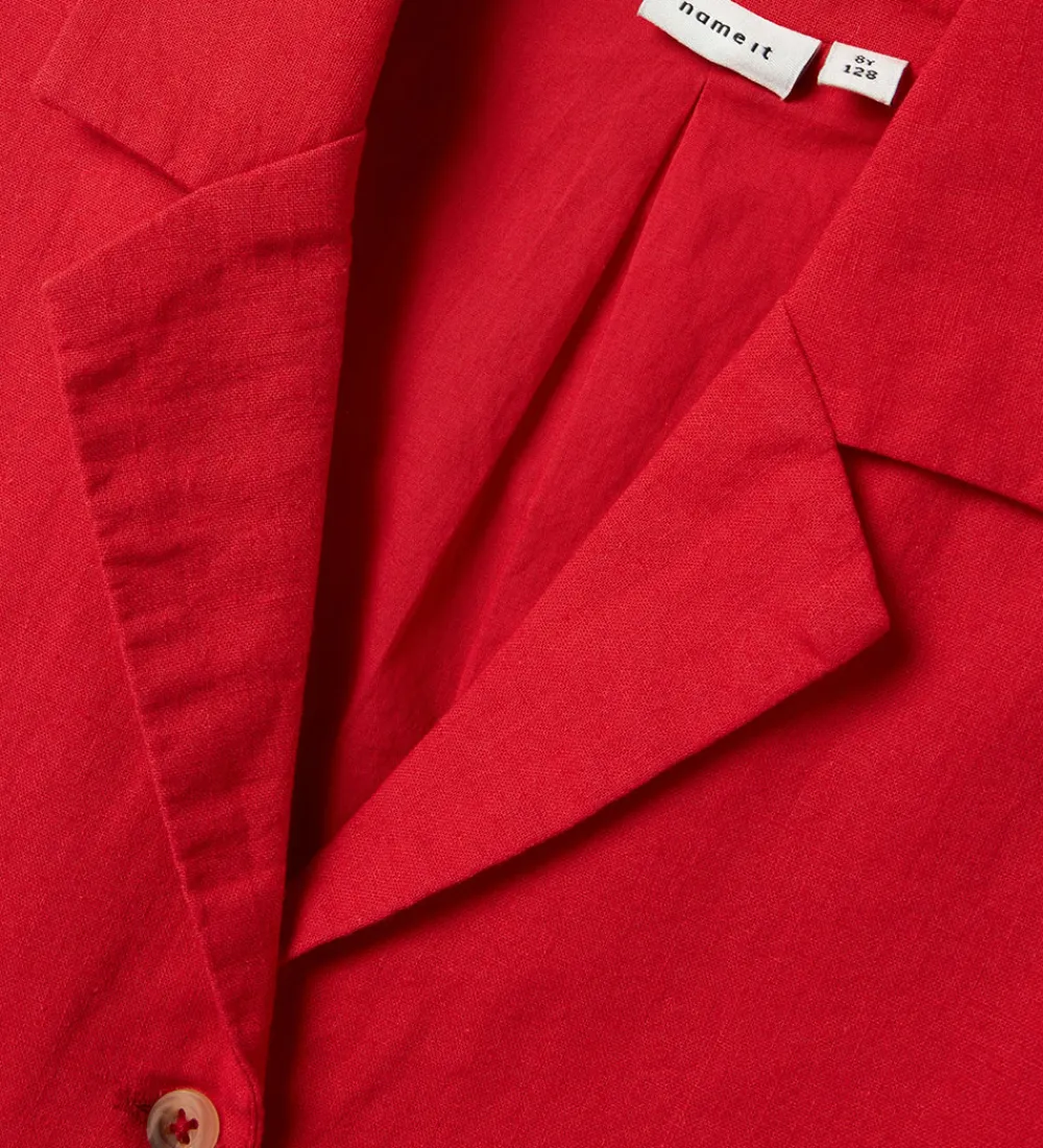 Name It Veste*Vest - NkfFalinnen - Kort - Chinese Red