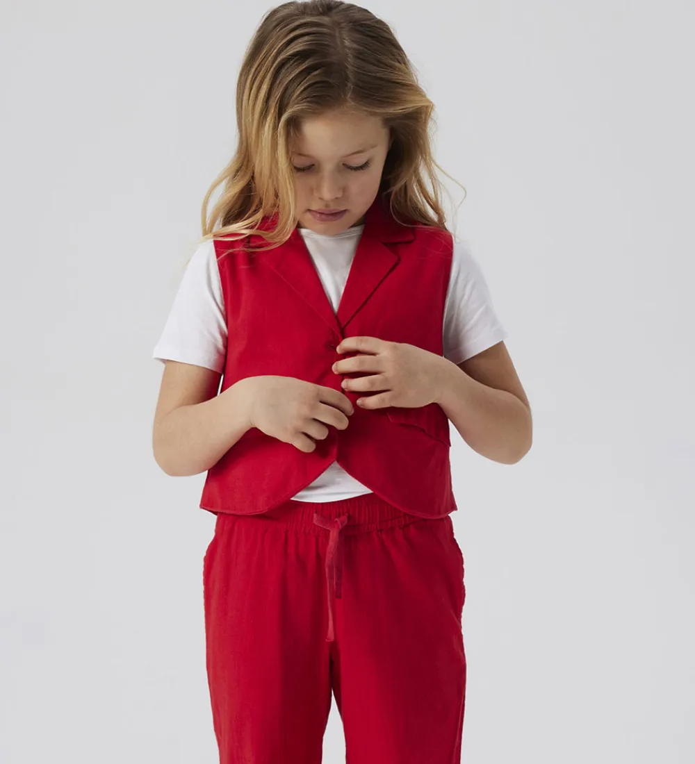 Name It Veste*Vest - NkfFalinnen - Kort - Chinese Red