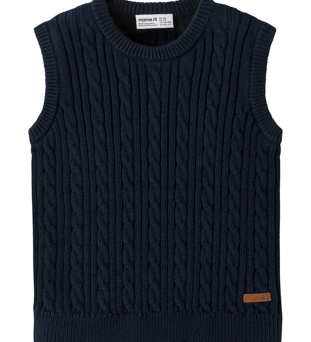 Veste-Name It Vest - Strik - NmmRoman - Navy Blazer