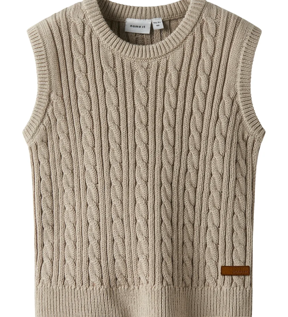 Name It Veste*Vest - Strik - NmmRoman - Island Fossil