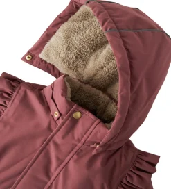 Vinterjakker-Name It Vinterjakke - NmfSnow05 - Rose Brown m. Flæser