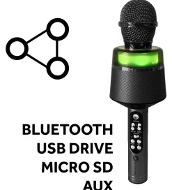 Musikinstrumenter-N-Gear Mikrofon m. Lys - Wireless - Star Mic 100 - Space Grey