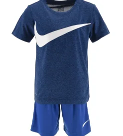 Gymnastiktøj|Fodboldtrøjer-Nike Shortssæt - T-shirt/Shorts - Game Royal