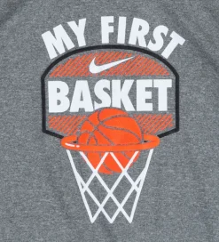 Nike Gymnastiktøj*Shortssæt - T-shirt/Shorts - My First Basket - Sort/Grå