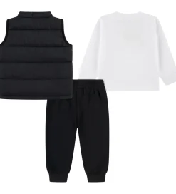 Nike Veste*Sæt - Dynevest/Bluse/Sweatpants - Sort/Hvid