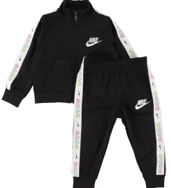 Gymnastiktøj-Nike Træningssæt - Cardigan/Bukser - Taping - Sort