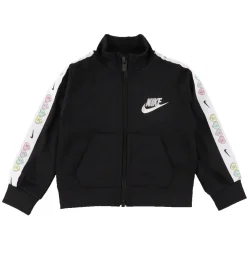 Gymnastiktøj-Nike Træningssæt - Cardigan/Bukser - Taping - Sort