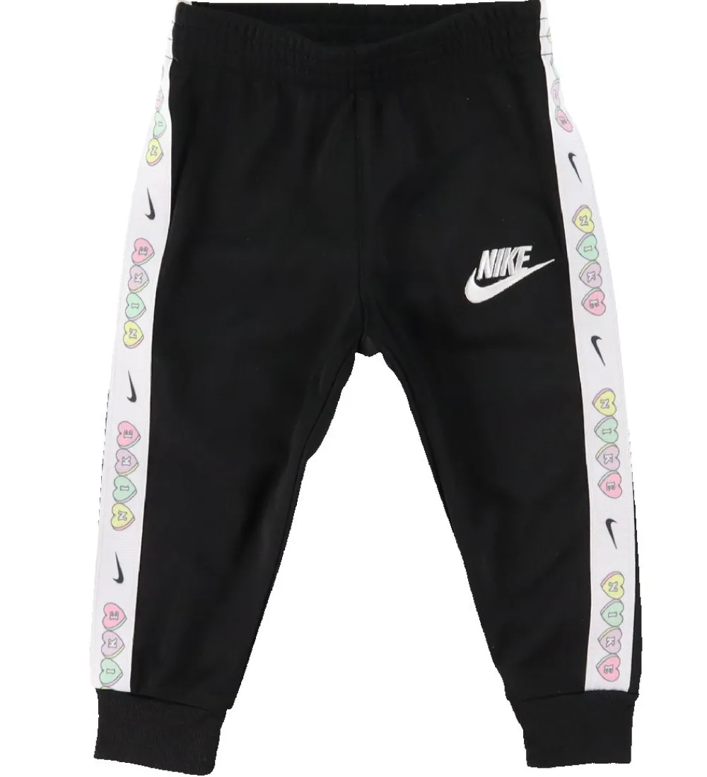 Gymnastiktøj-Nike Træningssæt - Cardigan/Bukser - Taping - Sort