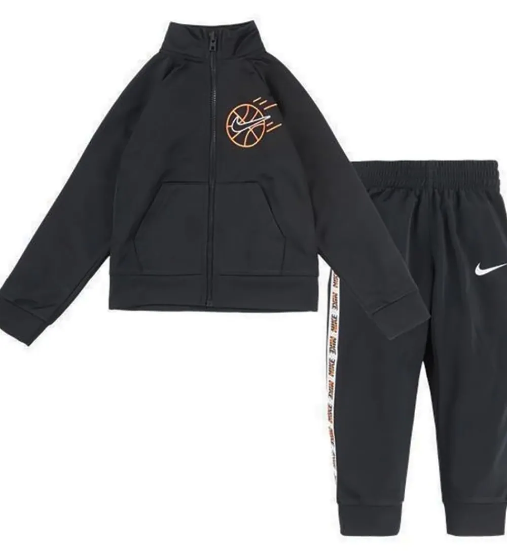 Gymnastiktøj-Nike Træningssæt - Cardigan/Bukser - My First - Sort
