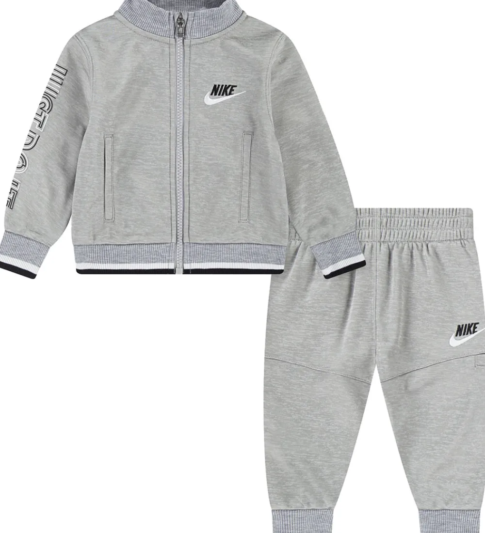 Træningssæt-Nike Træningssæt - Cardigan/Bukser - Light Smoke Grey Heather