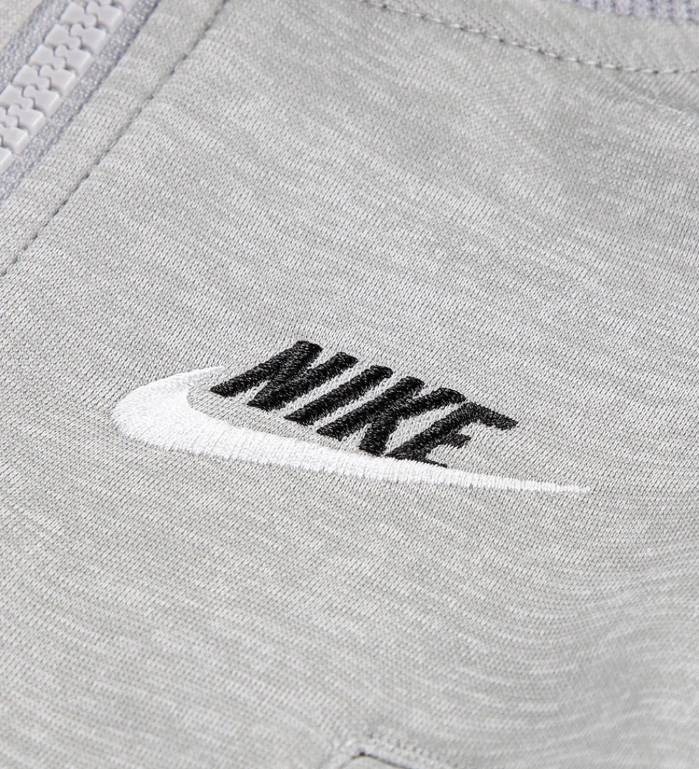 Træningssæt-Nike Træningssæt - Cardigan/Bukser - Light Smoke Grey Heather