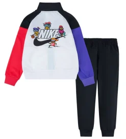 Gymnastiktøj-Nike Træningssæt - Cardigan/Bukser - Blocked - Sort/Multifarvet