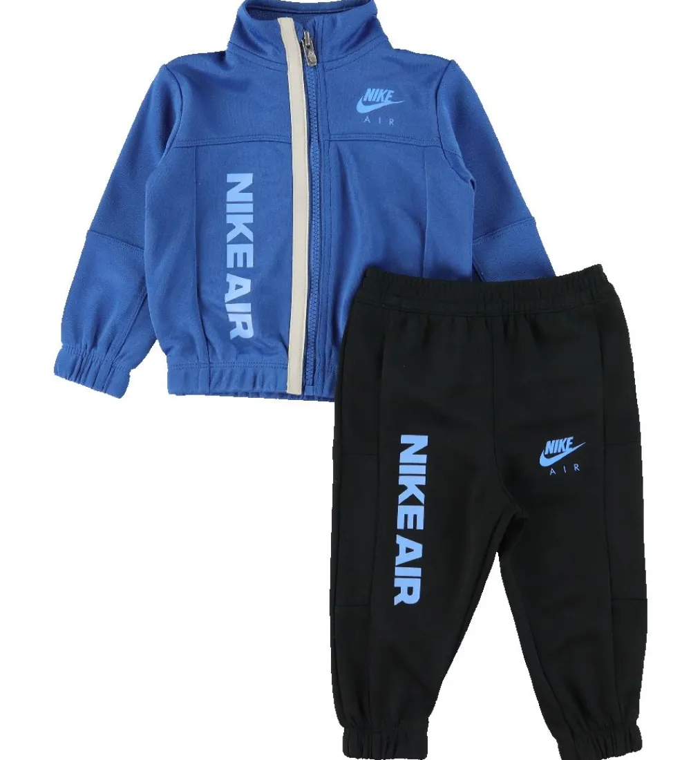 Gymnastiktøj-Nike Træningssæt- Cardigan/Bukser - Air - Marina Blue