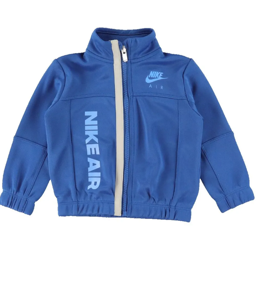 Gymnastiktøj-Nike Træningssæt- Cardigan/Bukser - Air - Marina Blue