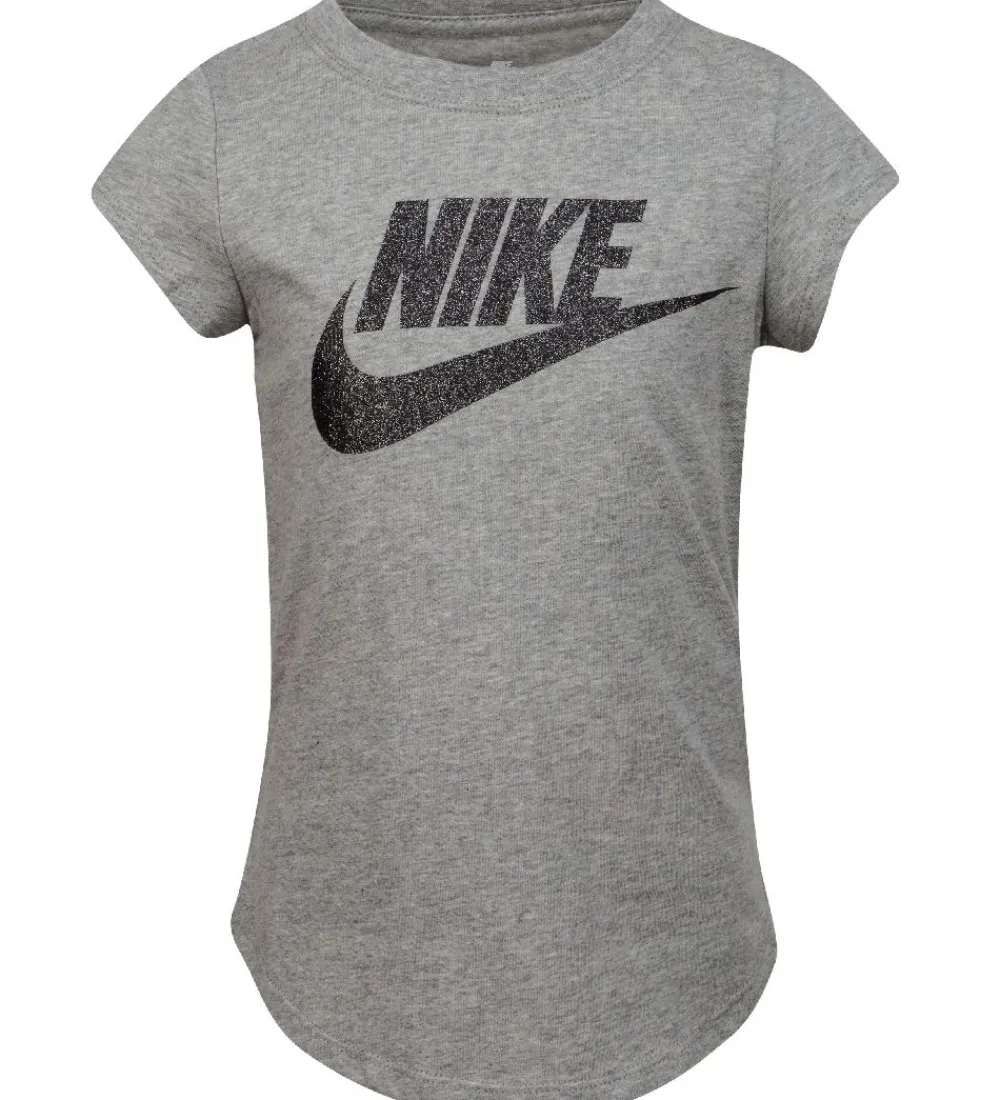 Gymnastiktøj-Nike T-shirt - Futura - Dark Grey Heather