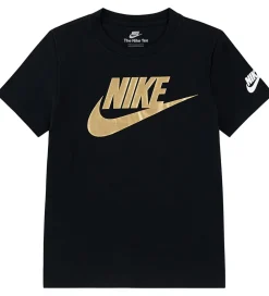 T-Shirts-Nike T-shirt - Futura evergreen - Black/Metallic Gold