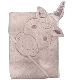 Babyhåndklæde- Og Poncho|Håndklæder-Nørgaard Madsens Babyhåndklæde - 100x100 cm - Pale Mauve m. Enhj