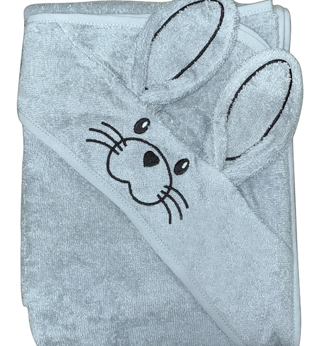Babyhåndklæde- Og Poncho|Håndklæder-Nørgaard Madsens Babyhåndklæde - 100x100 cm - Kaninører - Dusty