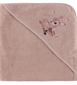 Babyhåndklæde- Og Poncho|Håndklæder-Nørgaard Madsens Babyhåndklæde - 100x100 cm - Pale Mauve m. Bamb