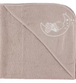 Babyhåndklæde- Og Poncho|Håndklæder-Nørgaard Madsens Babyhåndklæde - 100x100 cm - Beige m. Bamse