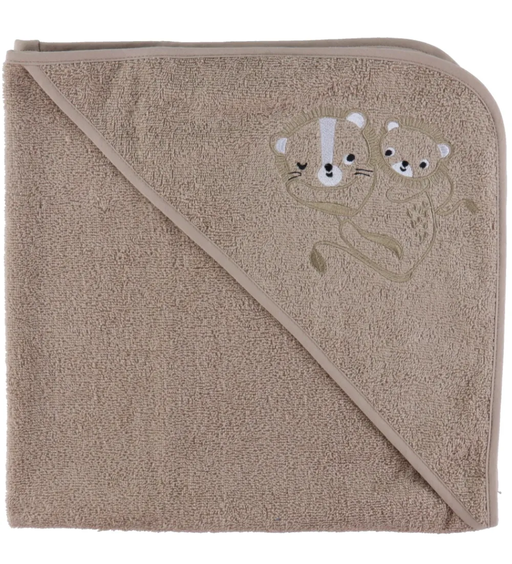 Nørgaard Madsens Babyhåndklæde- Og Poncho|Håndklæder*Badeslag - 75x75 cm - Atmosphere m. Løver