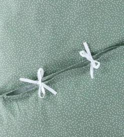 Sengetøj-Nørgaard Madsens Sengetøj - Voksen - Dusty Green m. Prikker