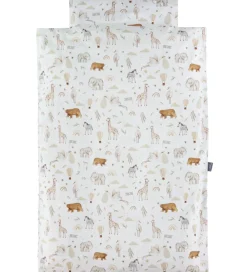 Sengetøj-Nørgaard Madsens Sengetøj - Baby - Beige m. Striber/Zoodyr