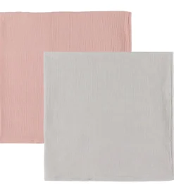 Ooh Noo Stofbleer*Stofbleer - 2-pak - 65x65 cm - Stone Grey & Blush