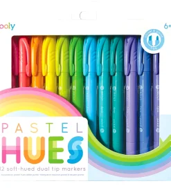 Skriveredskaber-Ooly Dobbeltsidede Tuscher - Pastel Hues - 12 stk