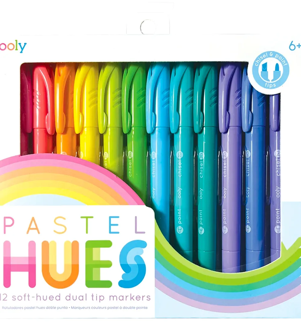 Skriveredskaber-Ooly Dobbeltsidede Tuscher - Pastel Hues - 12 stk